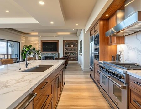 Private villa fit-out with custom kitchen