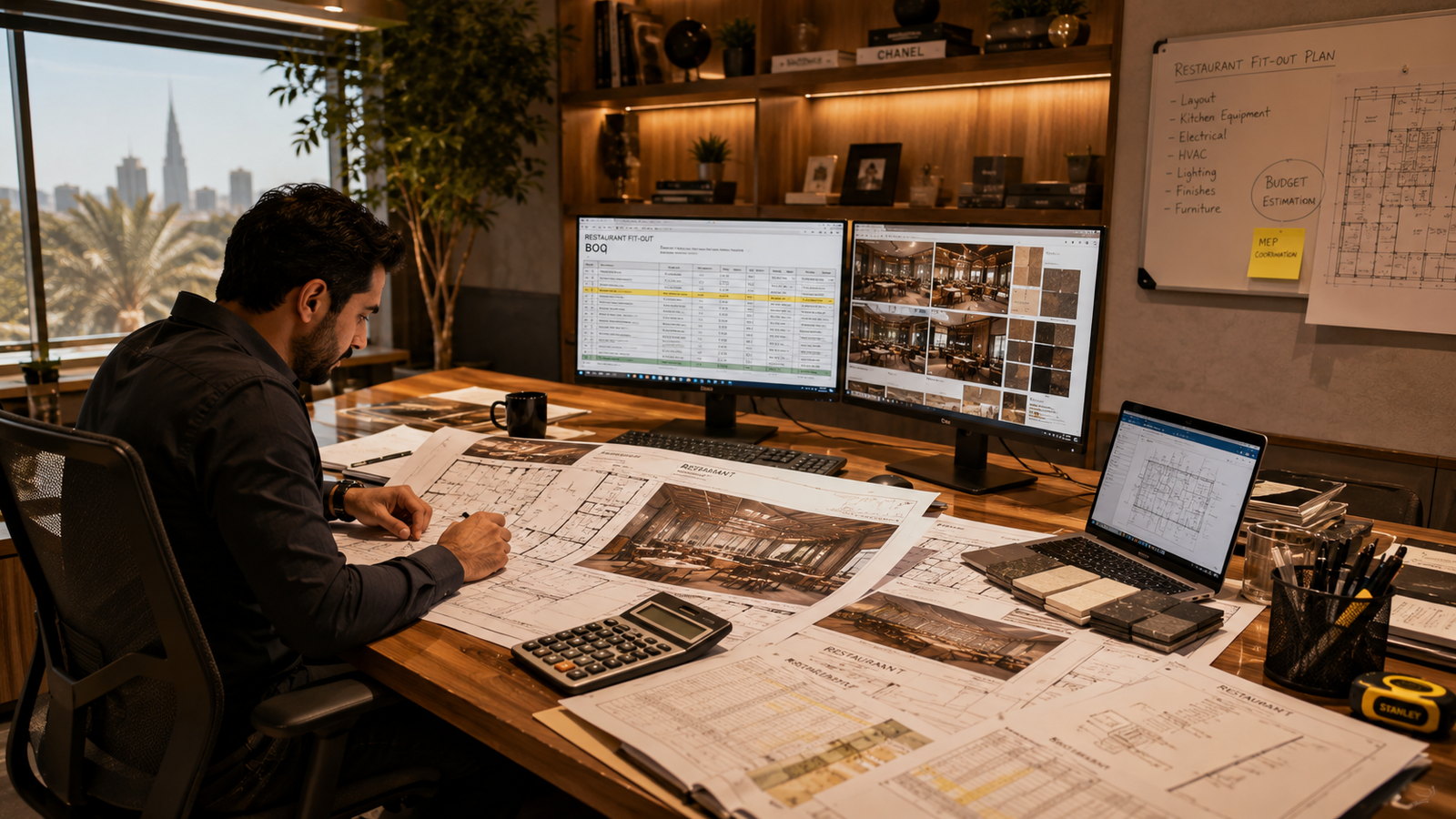 BOQ Restaurant Fit Out جدول كميات تجهيز مطعم في السعودية