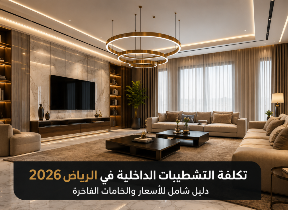تكلفة التشطيبات الداخلية في الرياض 2026