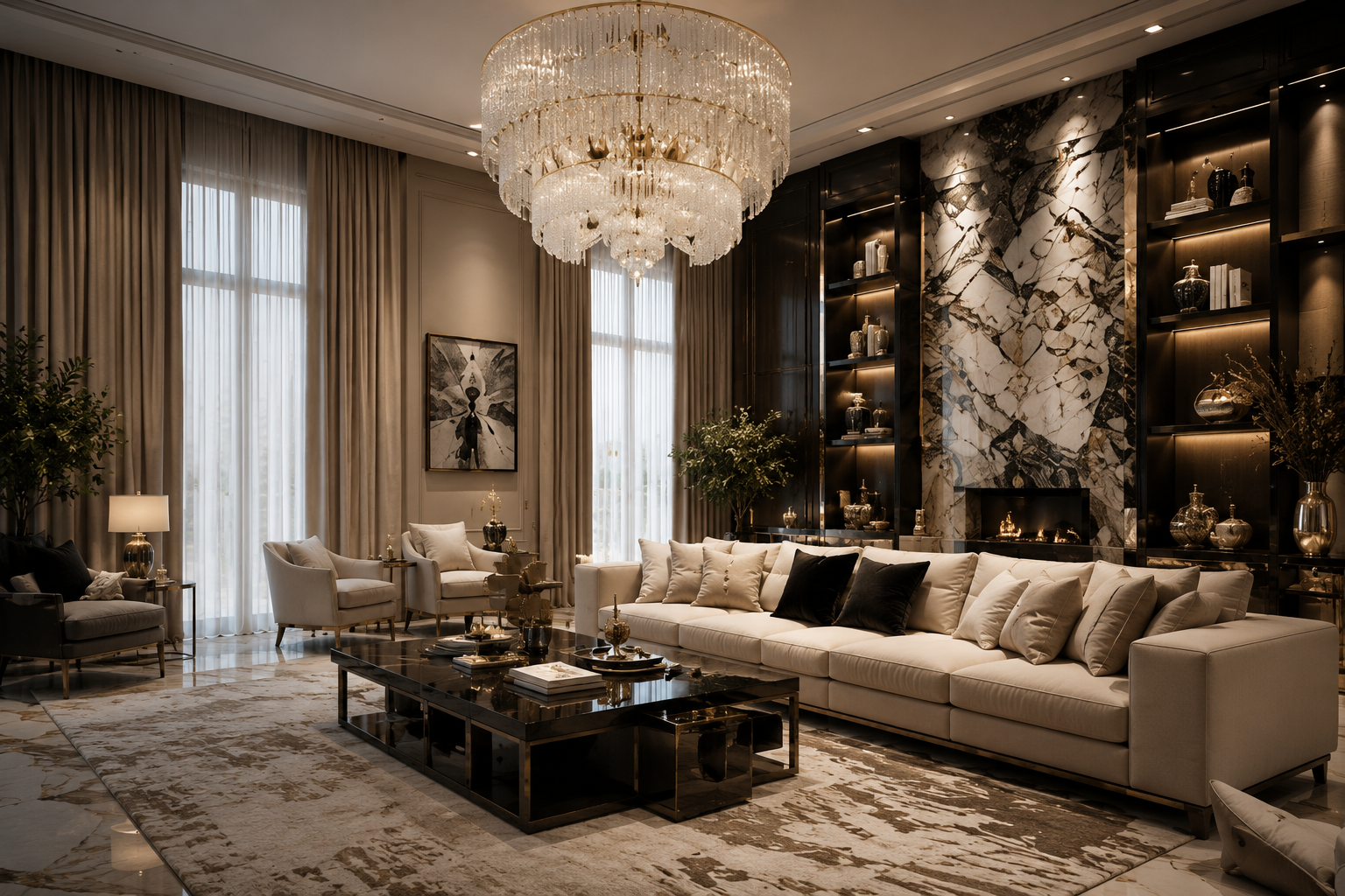 تصميم وتنفيذ وتشطيب الفلل السكنية بالرياض