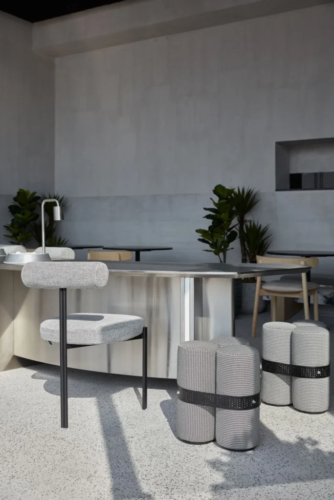 Cafe fit-out featuring bespoke seating, custom furniture, and contemporary cafe interior design by Exceptional PM.