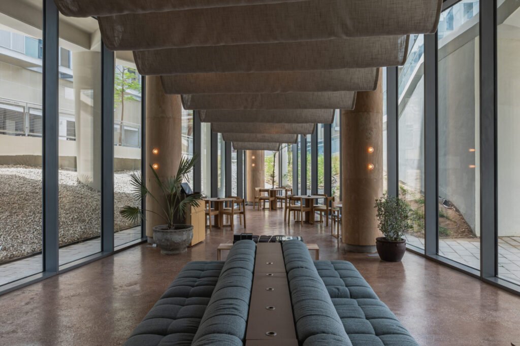ETHR Clubhaus interior space and architectural details